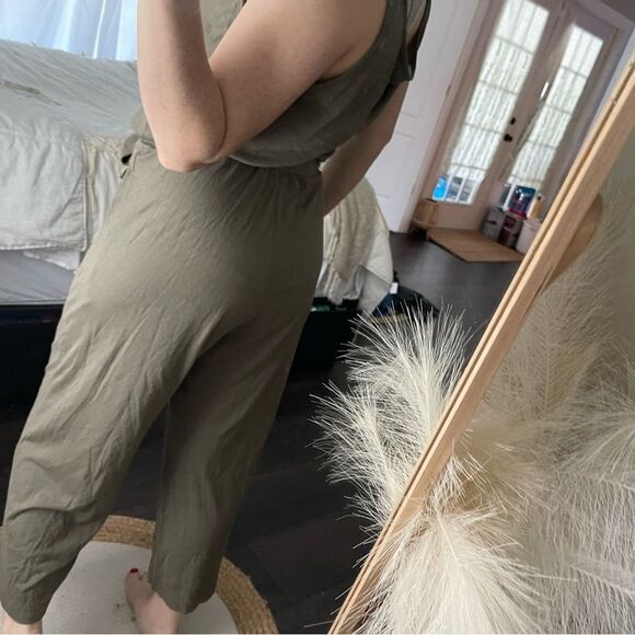 Michael Stars Women’s Small Olive Green Tank Jumpsuit - Picture 3 of 8